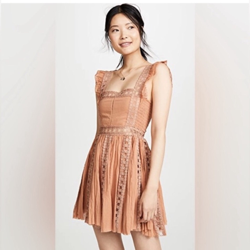 Free People One Verona Lace Trim Sleeveless Dress XS